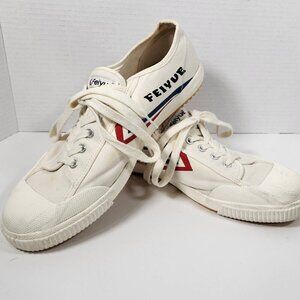 Feiyue Canvas Sneakers with Red and Blue Accents Women's Size 12